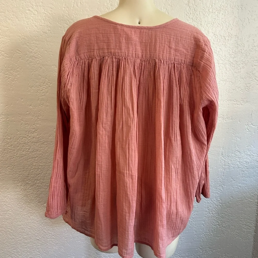 Ba&Sh Womens peasant dusty rose blouse sz 0